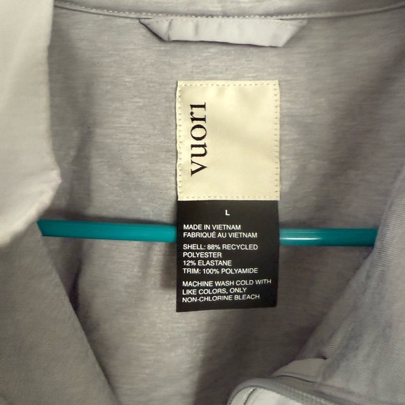 VUORI Sunday Element Half Zip Light Gray Size large NWOT - Picture 5 of 8